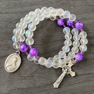 St Monica Rosary Wrap Rosary Bracelet, Patron Saint gift, Catholic gift,
